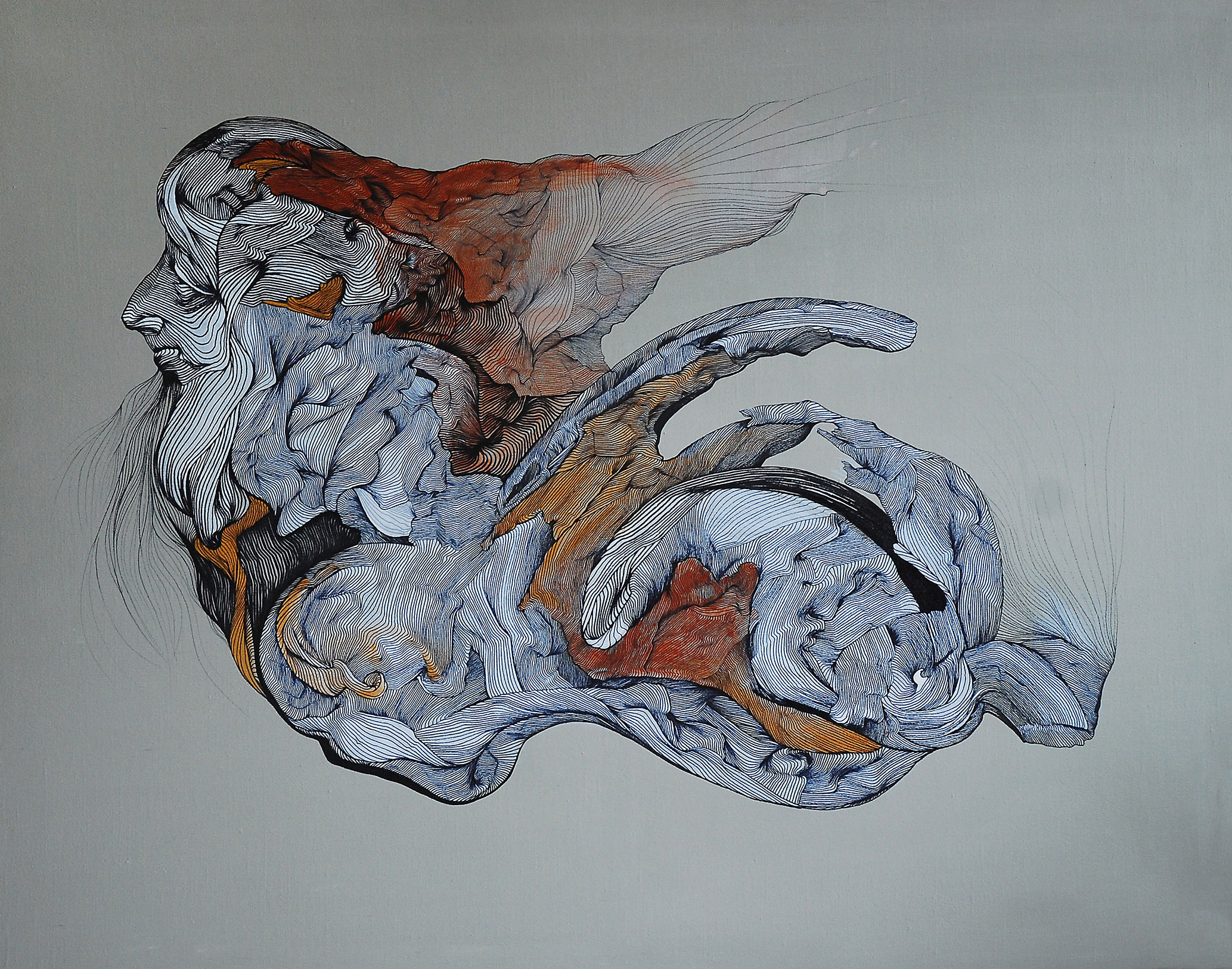 Adam and Eve - Pastel, triplet<br>(1995)<br>Original is available 