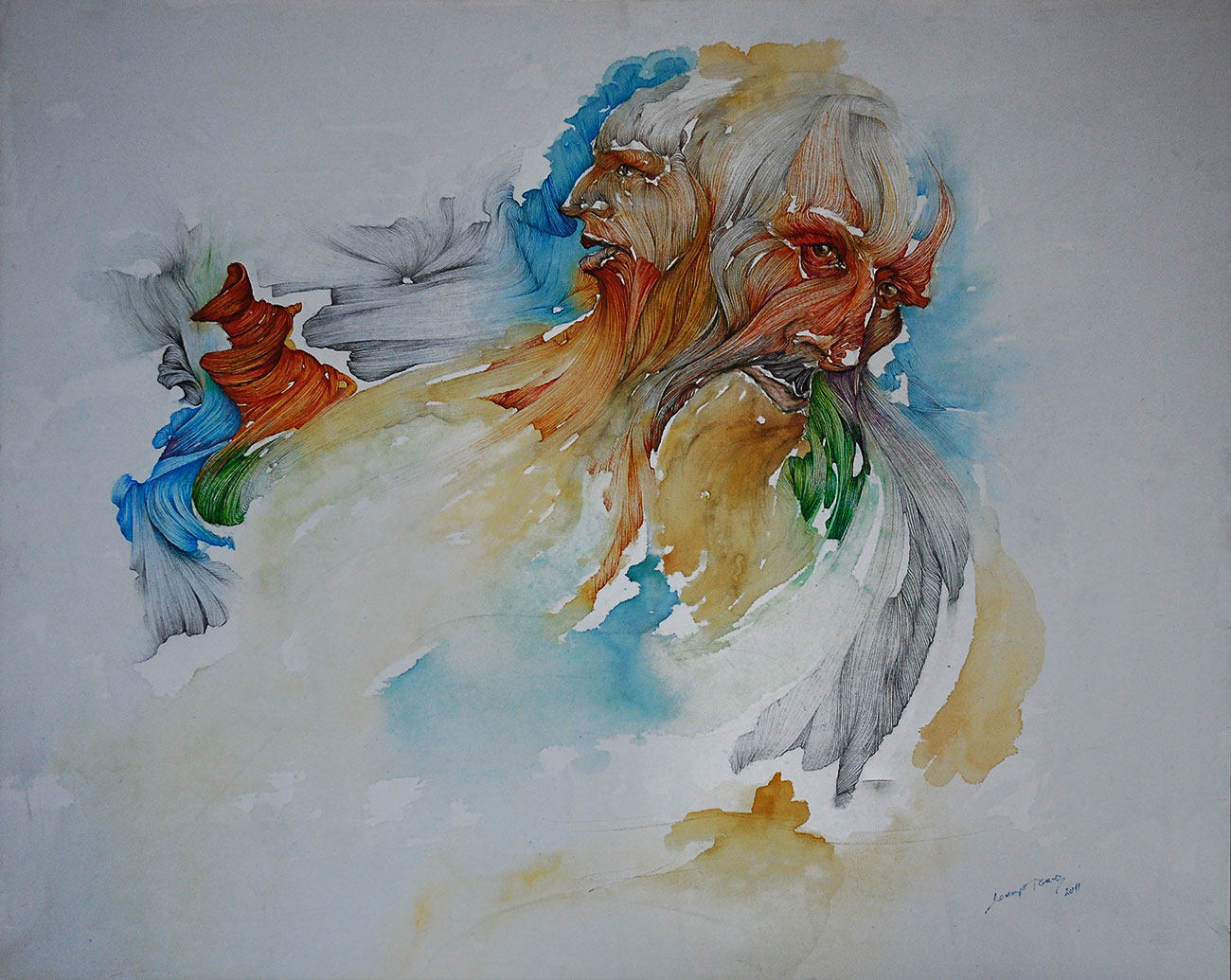 Adam and Eve - Pastel, triplet<br>(1995)