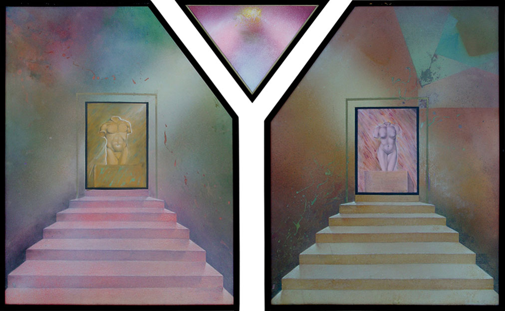 Adam and Eve - Pastel, 120x90cm<br><br>• sold •