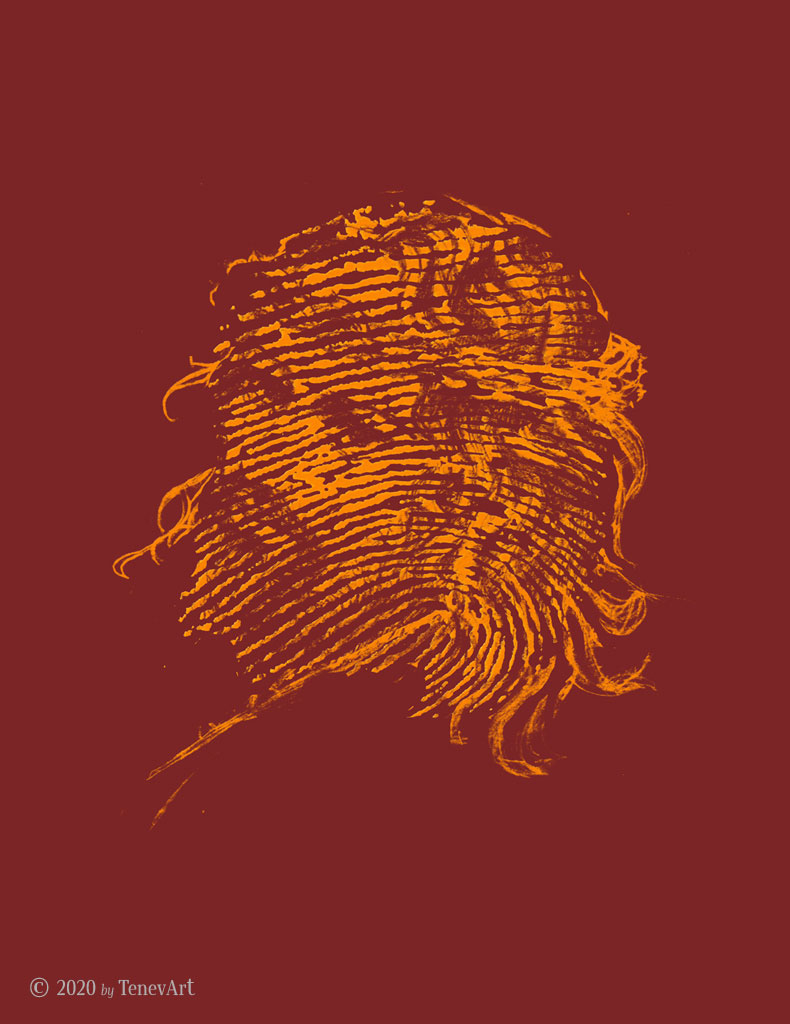 CHRIST EVERLASTING FINGERPRINT<br>digital drawing (2001)