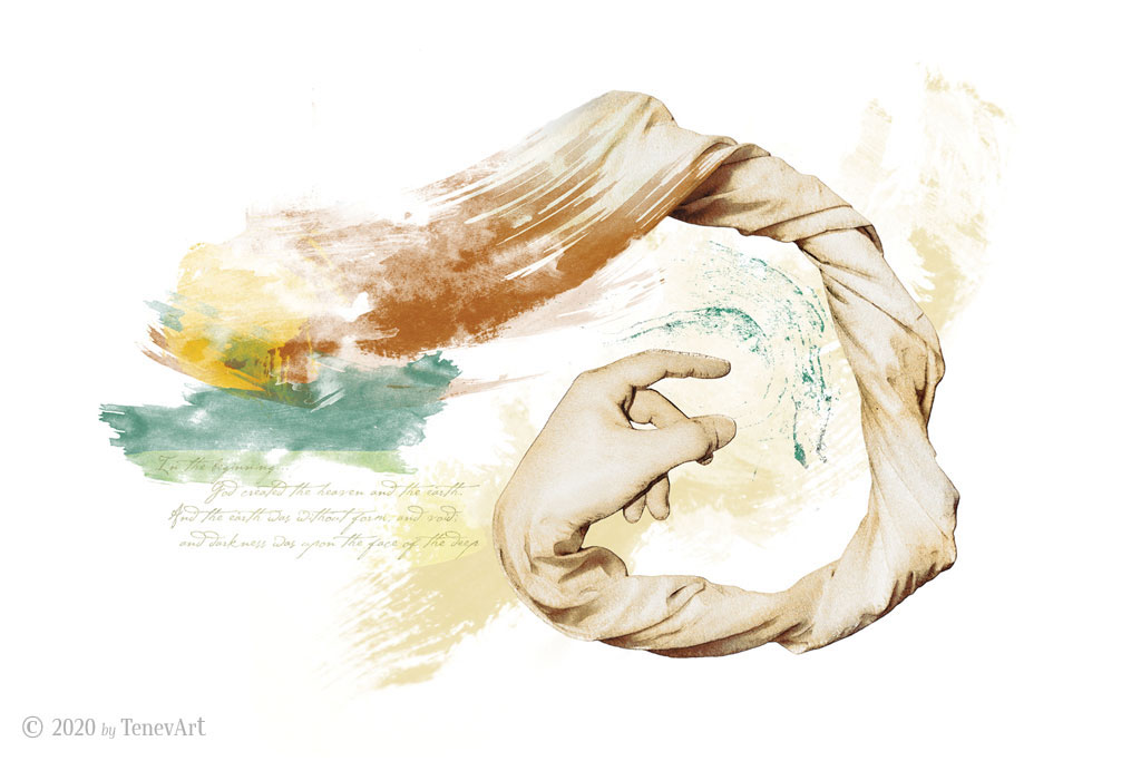 GOD HAND CREATION-II<br>digital drawing/painting (2001)