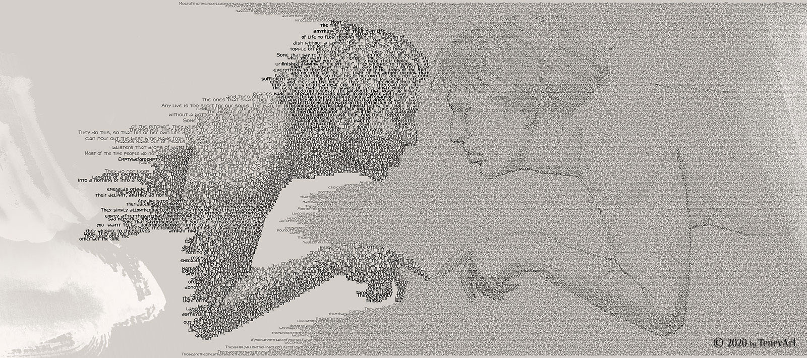 ECCE HOMO-SELF TOUCH<br>digital typography art (2009)