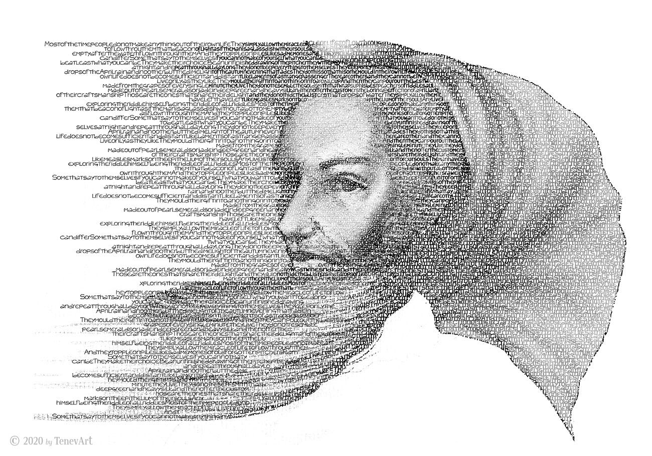 PORTRAIT OF THE WISE MAN-II<br>digital typography art (2009)