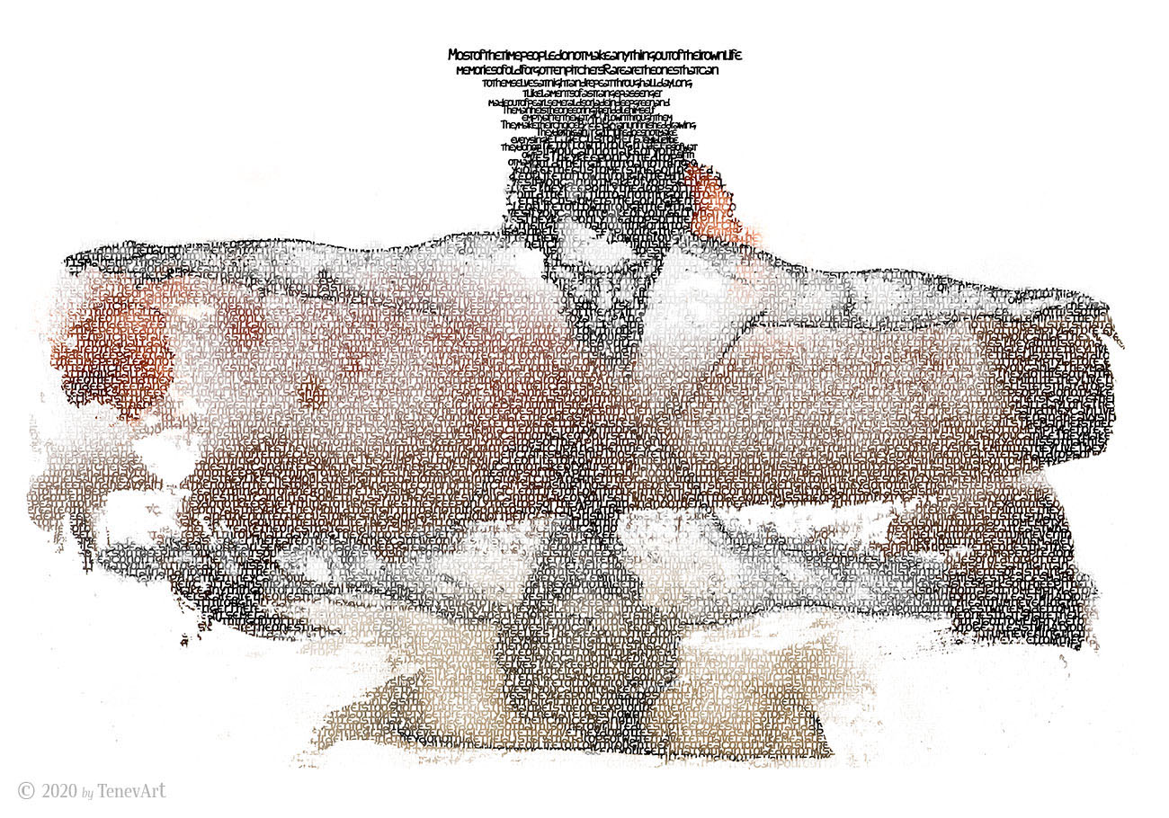 WISE MAN IN THE MIRROR<br>digital typography art (2009)