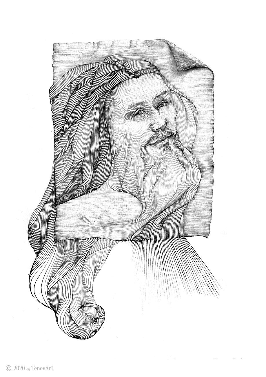 THE WORD<br>pencil drawing on paper (2018)<br><br>Original is available • 300 € •