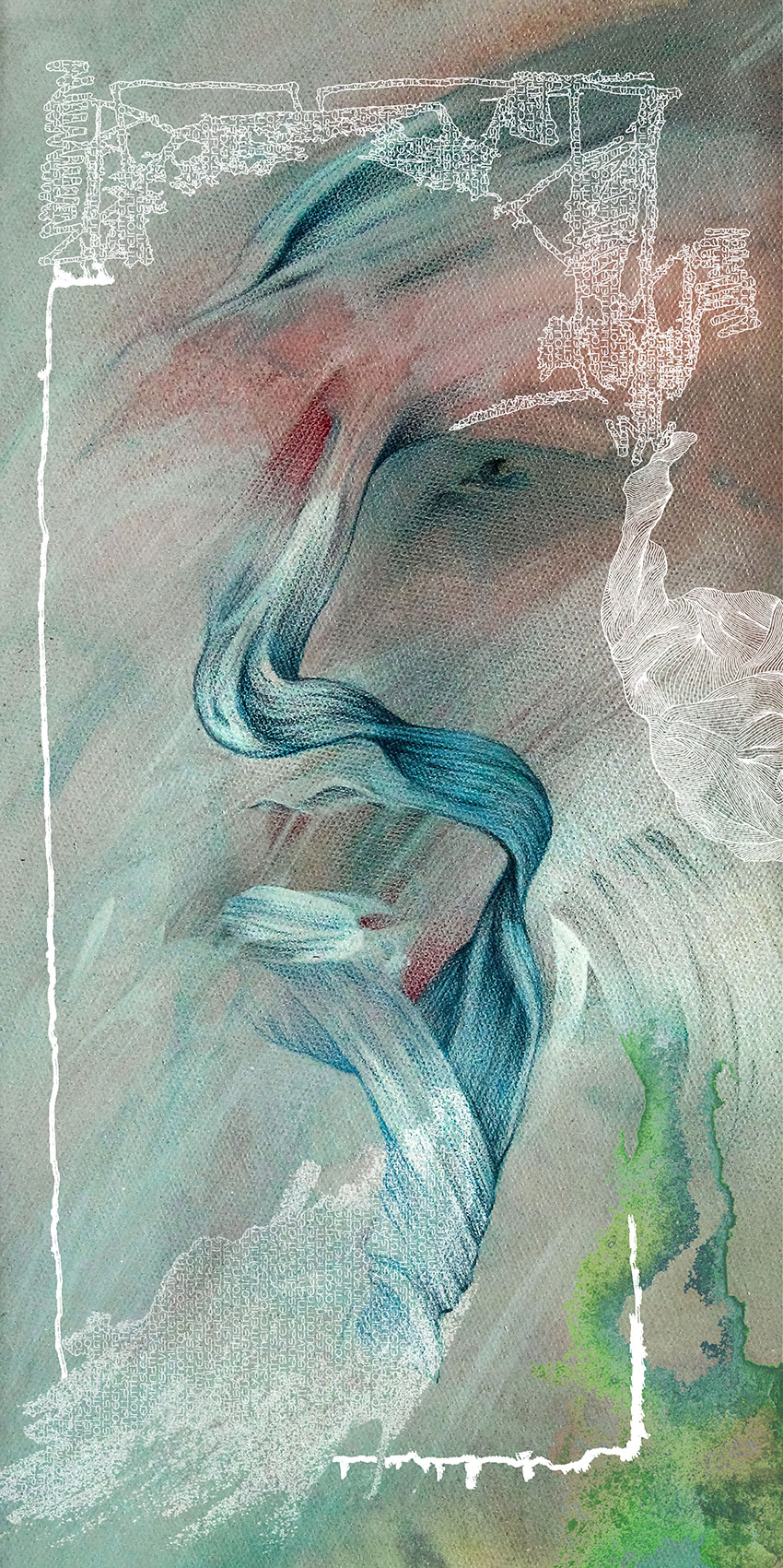 Enigma<br><br>• a digital mix of my line art with additional digital intervention •