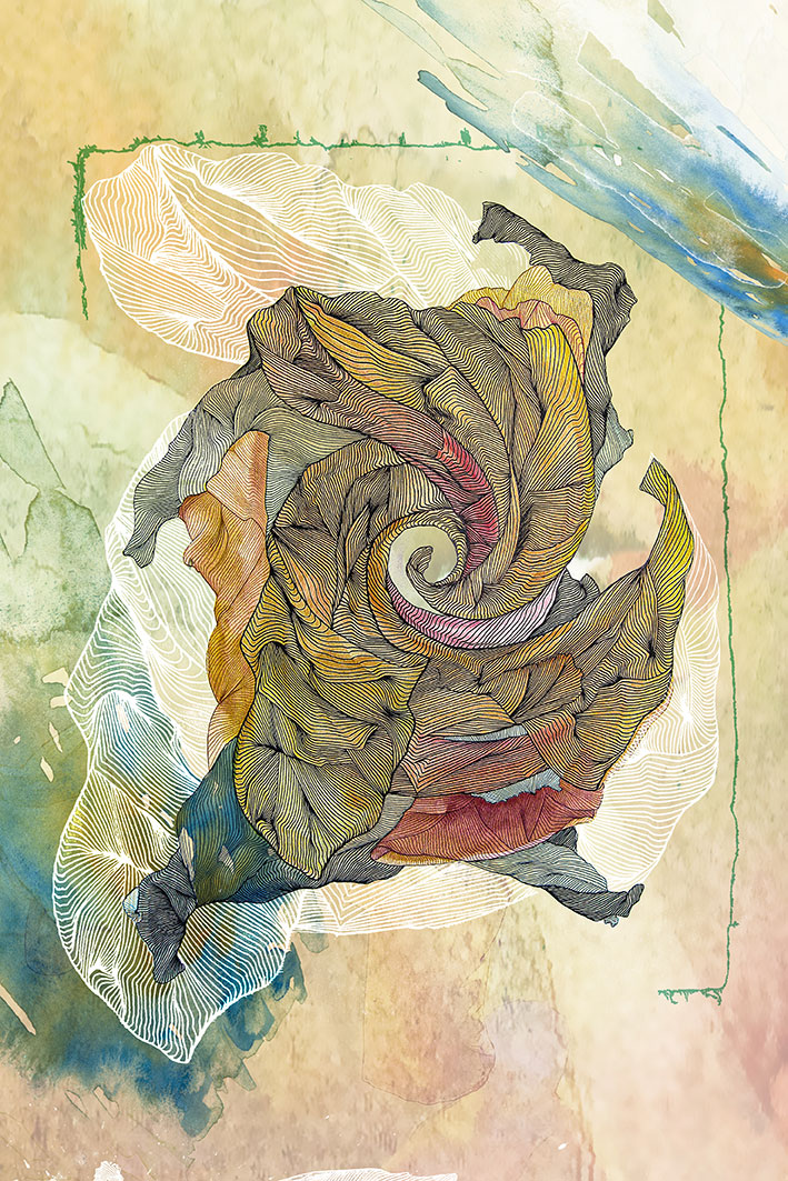 for Eternity<br><br>• a digital mix of my line art with additional digital intervention •
