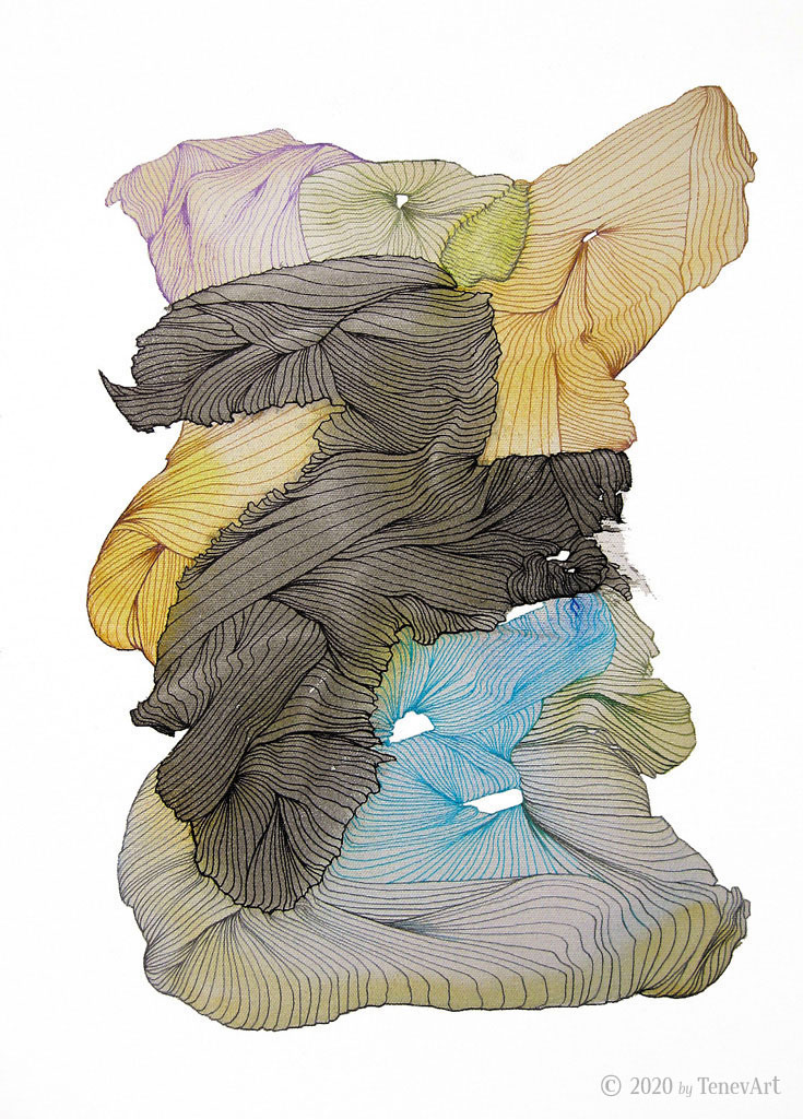 BETWEEN SPACE-III<br>acrylic and markers on canvas-(2012)<br><br>Original is available • 800 € •