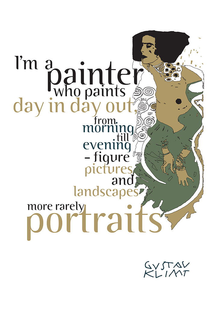 Gustav Klimt's Typographically Illustrated Thought