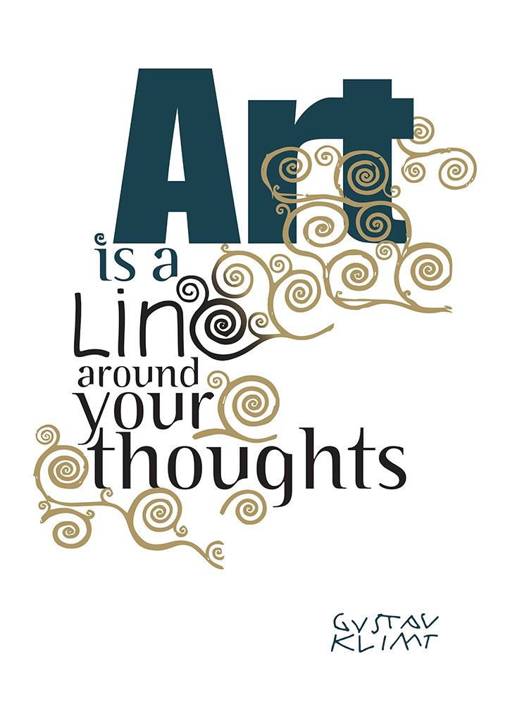 Gustav Klimt's typographically illustrated thought