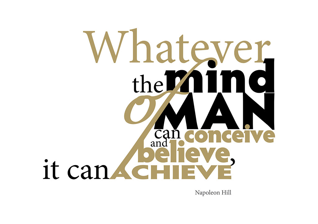 Typography Quote of Napoleon Hill