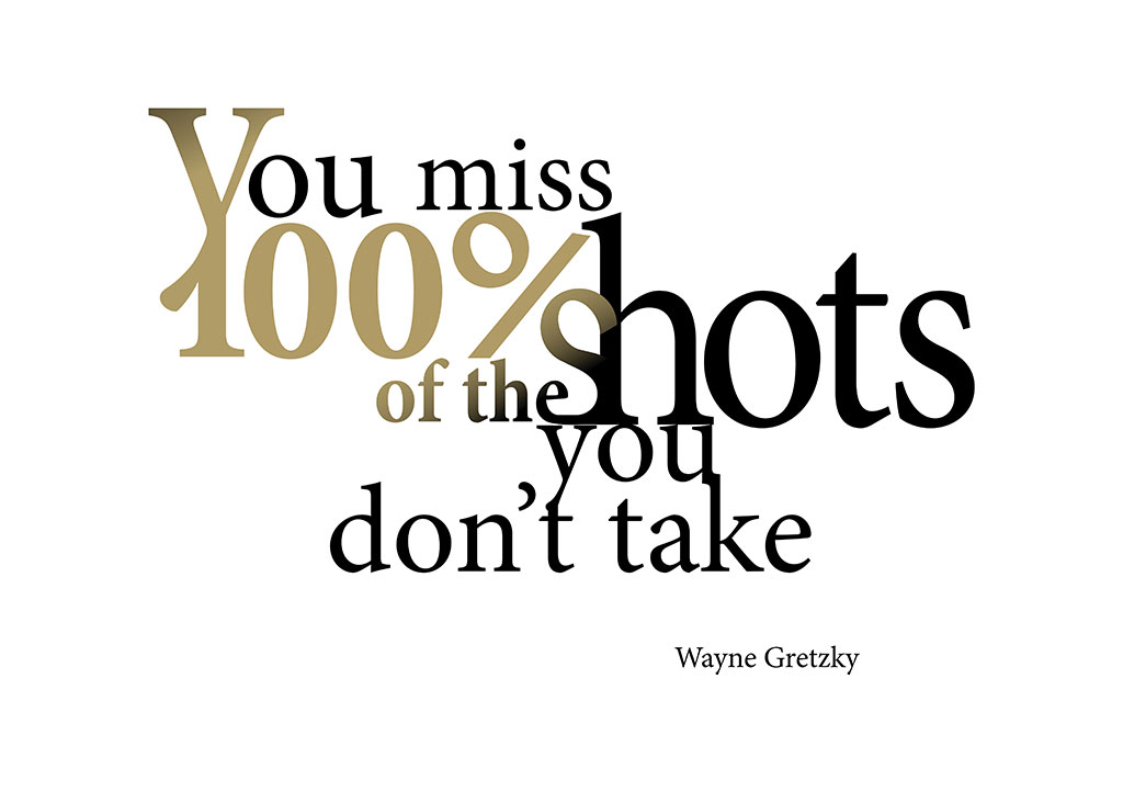 Typography Quotes of Wayne Gretzky